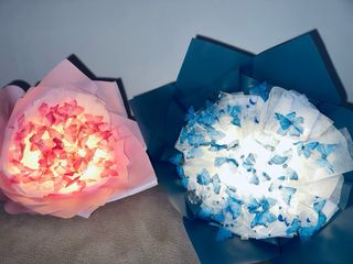 Bouquet  con nastro di rasso fatti a mano