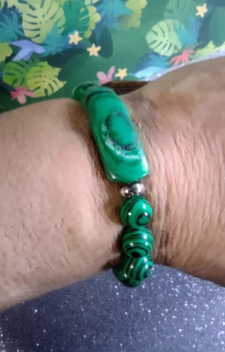 Pulsera de cuentas piedra Malaquita