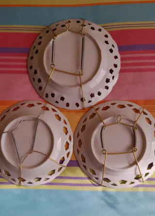 3 Antichi Piatti Decorativi