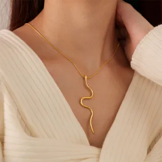Collar Serpiente Baño Oro 18k