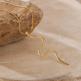 Collar Serpiente Baño Oro 18k