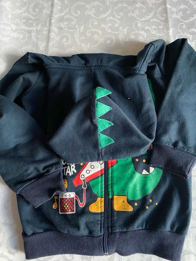 Felpa leggera bambino dinosauro 4/5 anni garzato