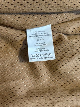 Chaqueta de cuero vintage marrón M