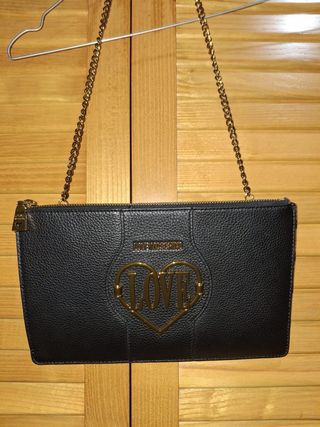 Bolso Love Moschino Negro y Dorado