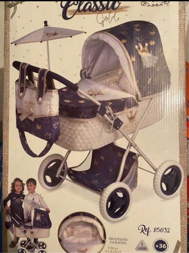 Cochecito de muñecas Classic Gold