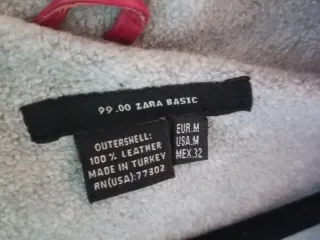 Chaqueta de cuero auténtico roja