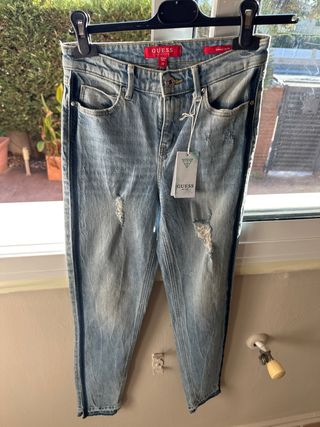 Pantalón Guess Talla 24 Azul Roto