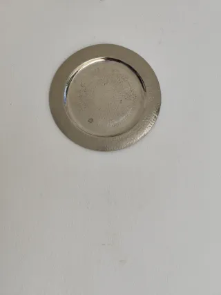 Plato de pared alpaca vintage