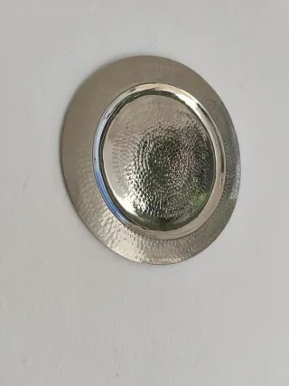 Plato de pared alpaca vintage