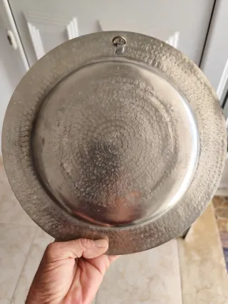 Plato de pared alpaca vintage