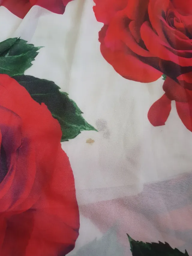 Vestido largo estampado rosas