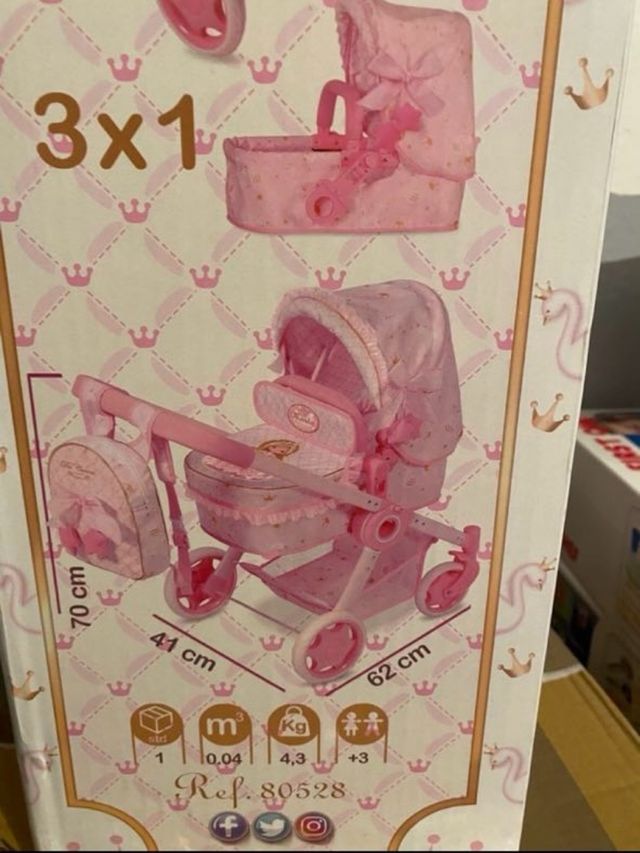 Cochecito de muñecas 3x1 Maria Princess