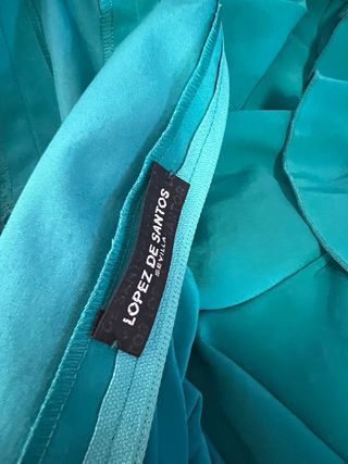 Bata de Cola Baile Flamenco Turquesa