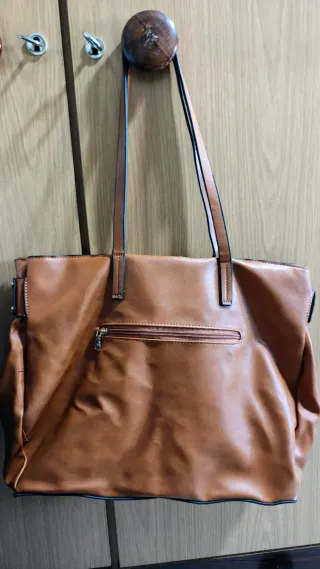 Bolso shopper marrón