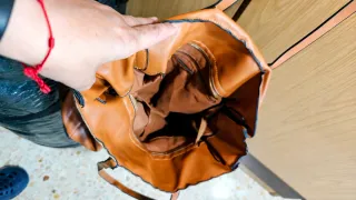 Bolso shopper marrón