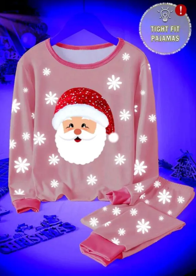 Pijama Navidad Santa Claus Rosa 9 años