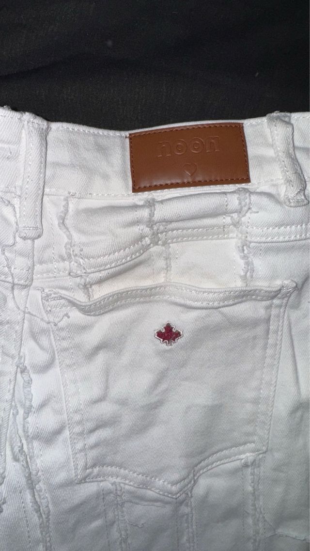Pantalón Vaquero Noon Blanco Talla 36