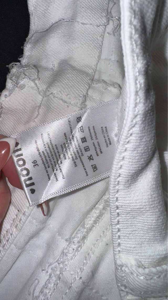 Pantalón Vaquero Noon Blanco Talla 36