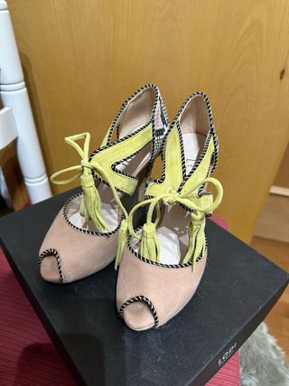 Sandalias Lodi Beige y Verde