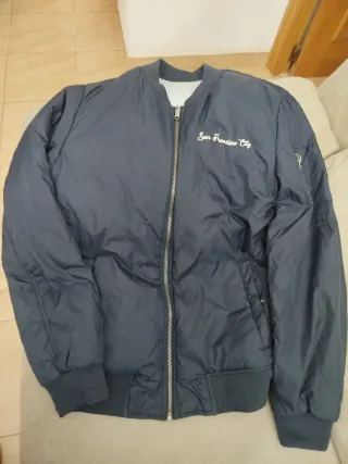 Chaqueta bomber azul Sara Boys talla 12 a 14 años