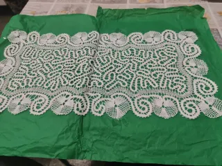 Centrino tombolo bianco 21x43