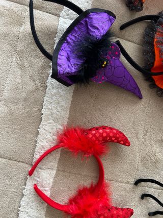 Diademas caretas pinza Halloween