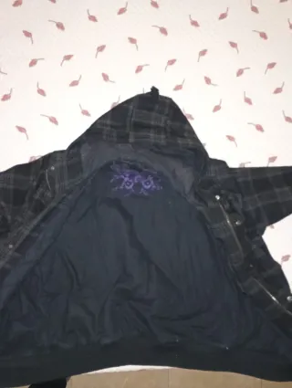 Cazadora cuadros multicolor