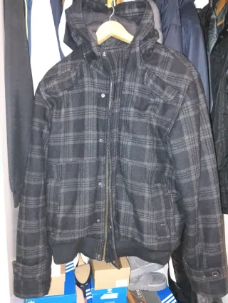 Cazadora cuadros multicolor