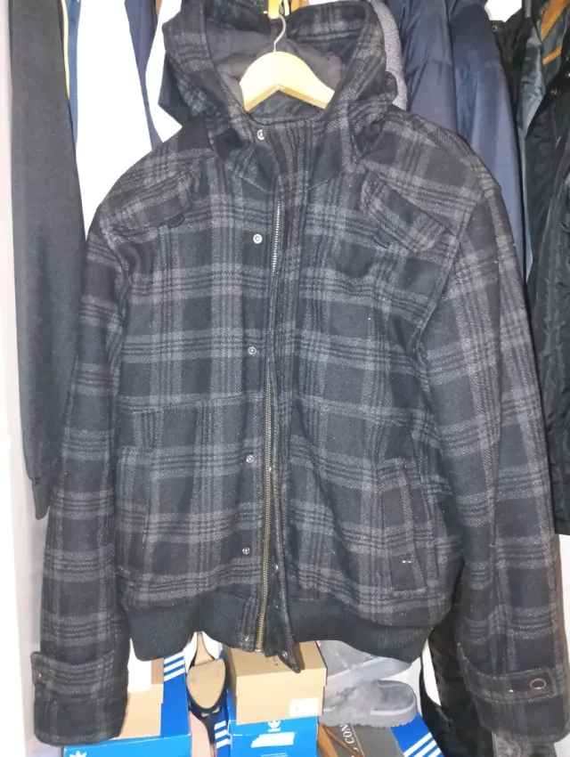 Cazadora cuadros multicolor