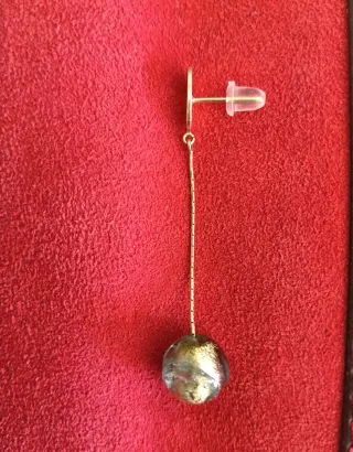 PENDIENTES ORO 18 KILATES Y CRISTAL MURANO