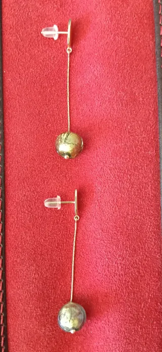 PENDIENTES ORO 18 KILATES Y CRISTAL MURANO