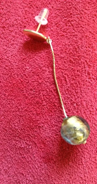 PENDIENTES ORO 18 KILATES Y CRISTAL MURANO