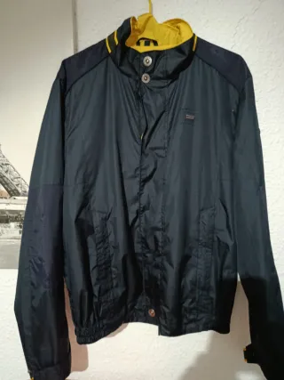Chaqueta Hombre Talla 50 Azul y Amarillo