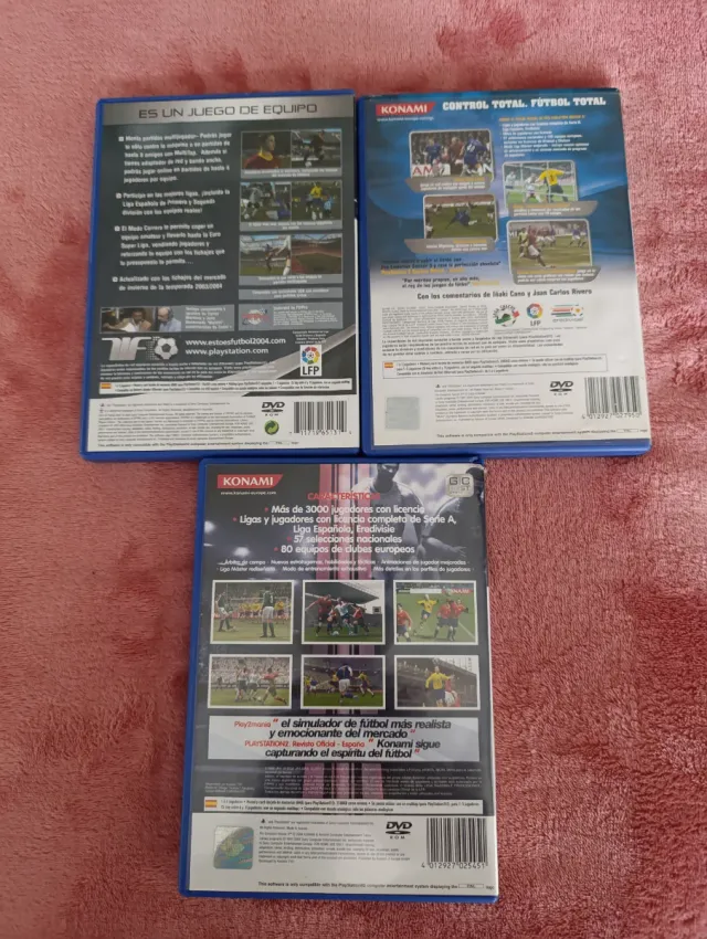 Lote 3 Juegos PS2: Pro Evolution Soccer 4, 5 y Fut