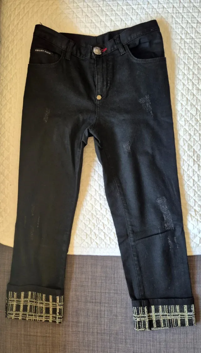 Pantalones Philipp Plein Negros Mujer