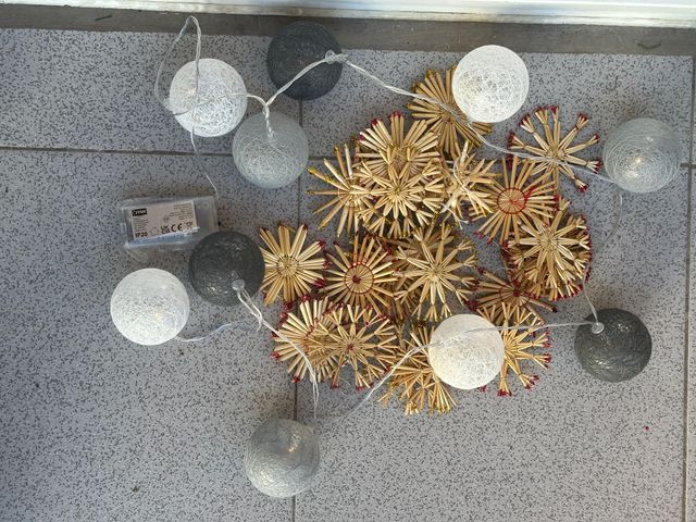 Luces LED Navideñas Blancas y Rosas