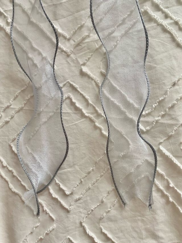 Coletero lazo gris plateado