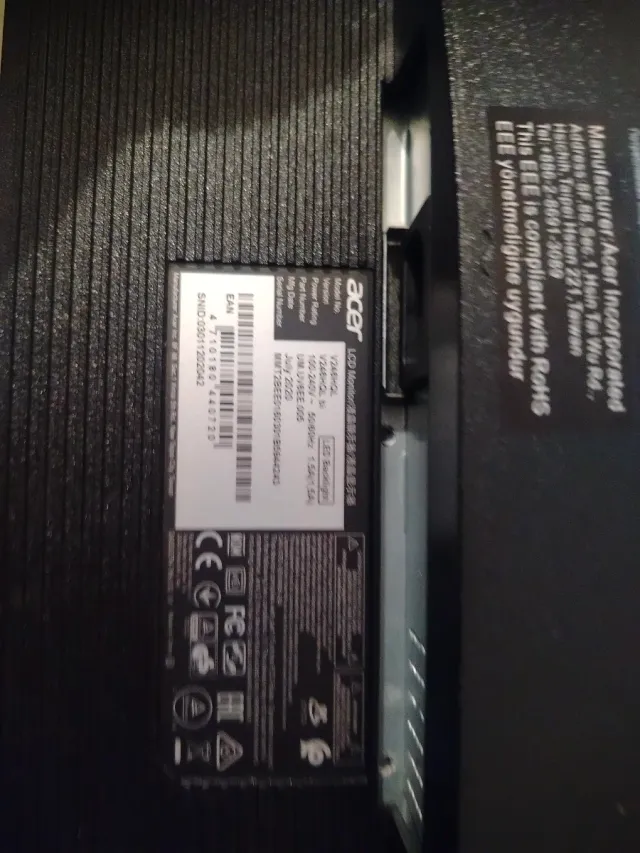 Monitor Acer V246HQL Negro