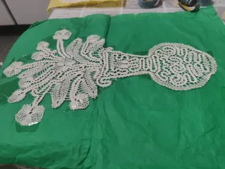 Decorazione tombolo floreale 40x24