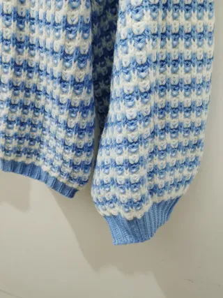 Maglione SHEIN azzurro e bianco taglia