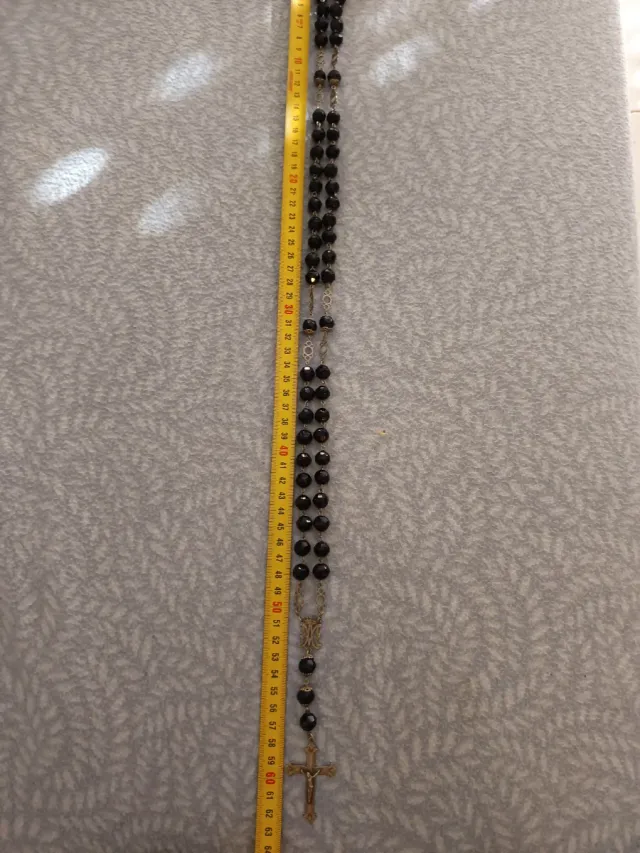 Rosario in argento e ebano del XVIII secolo