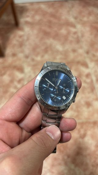 Reloj Hugo Boss Cronógrafo Azul y Plateado