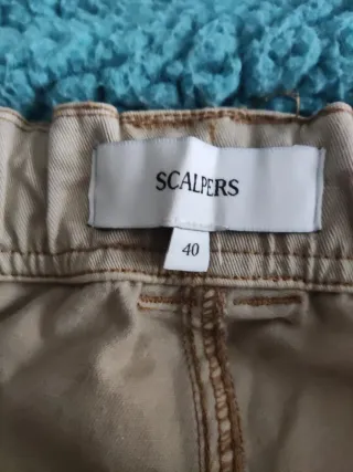Pantalón ancho Scalpers beige