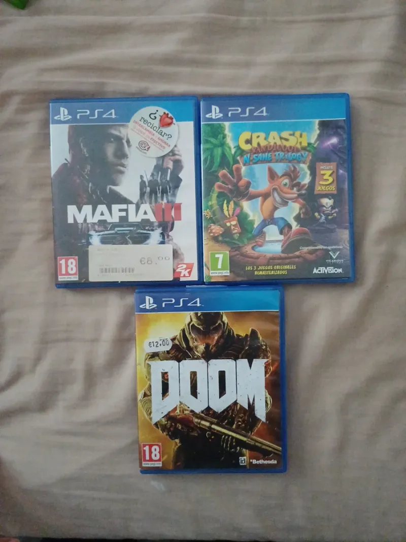 Imagen de Lote 3 Juegos PS4: Mafia III, Crash, Doom