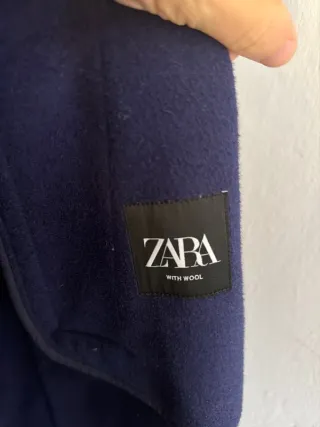 Cappotto Zara Uomo Blu Taglia L