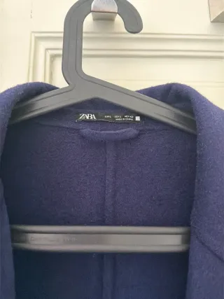 Cappotto Zara Uomo Blu Taglia L
