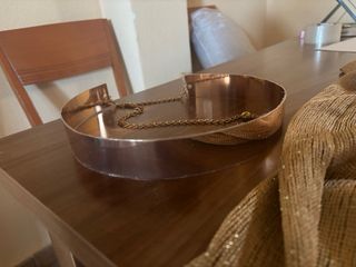 Fular/kimono y cinturón metálico dorado