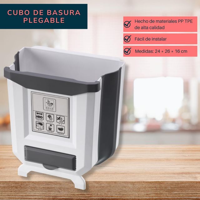 Contenedor Basura Plegable Colgante Cocina
