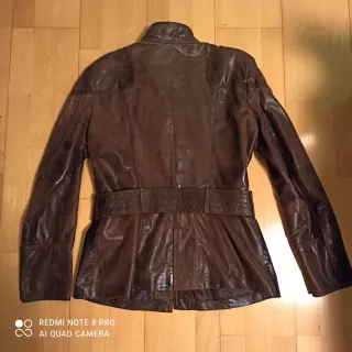 Cazadora Cuero Zara Marrón