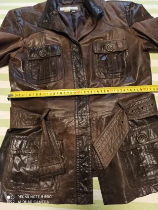 Cazadora Cuero Zara Marrón